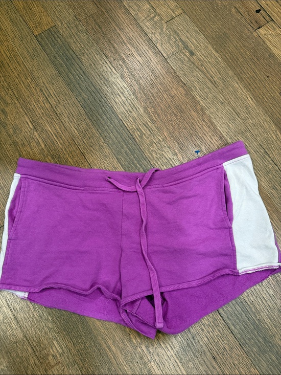 Fabletics Pants - Fabletics Purple Drawstring Athletic Lounge Shorts with White Side Panels